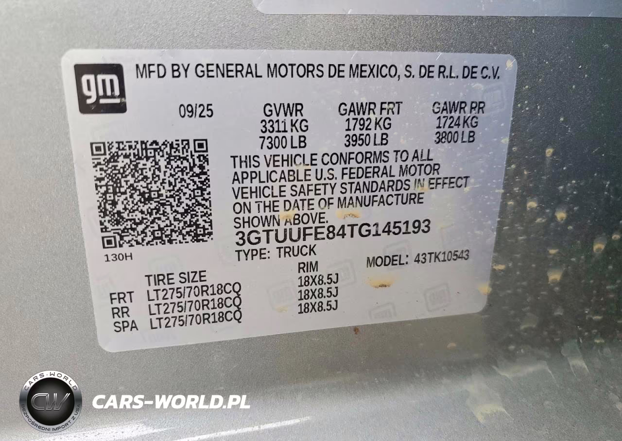 2026 GMC Sierra K1500 At4X VIN:3GTUUFE84TG145193 - 12