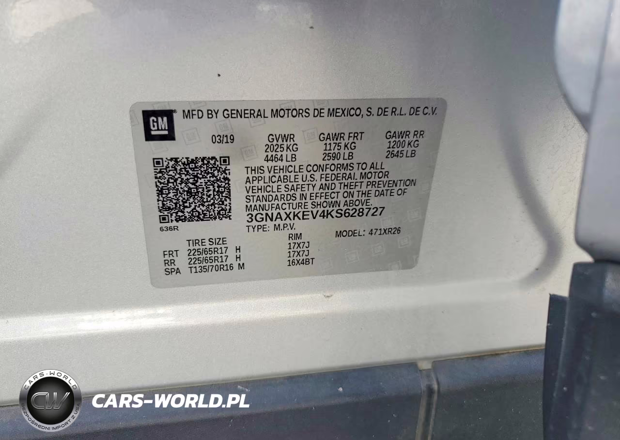 2019 Chevrolet Equinox Lt VIN:3GNAXKEV4KS628727 - 13