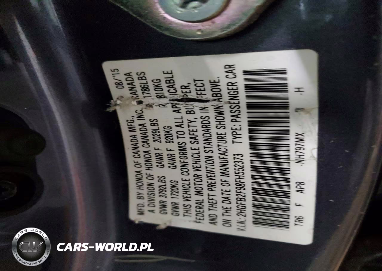 2015 Honda Civic Exl VIN:2HGFB2F98FH552373 - 13