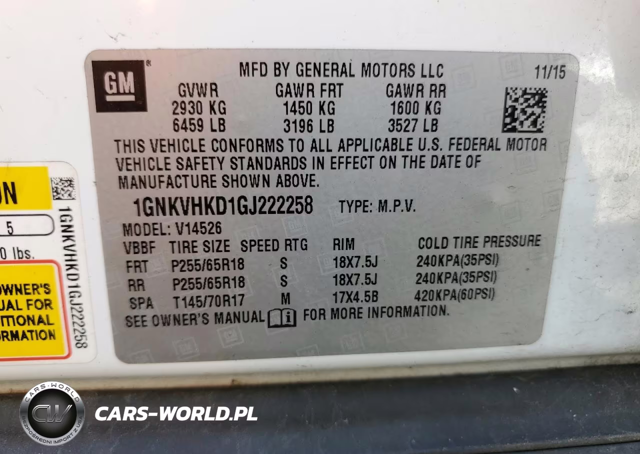 2016 Chevrolet Traverse Lt VIN:1GNKVHKD1GJ222258 - 13
