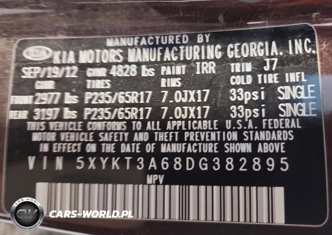 2013 Kia Sorento Lx VIN:5XYKT3A68DG382895 - 12