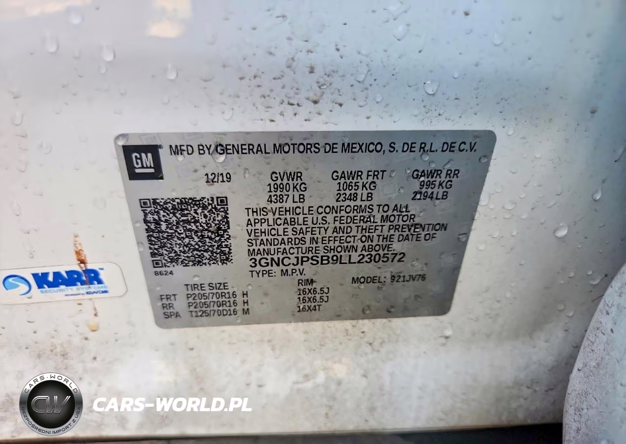 2020 Chevrolet Trax 1Lt VIN:3GNCJPSB9LL230572 - 12