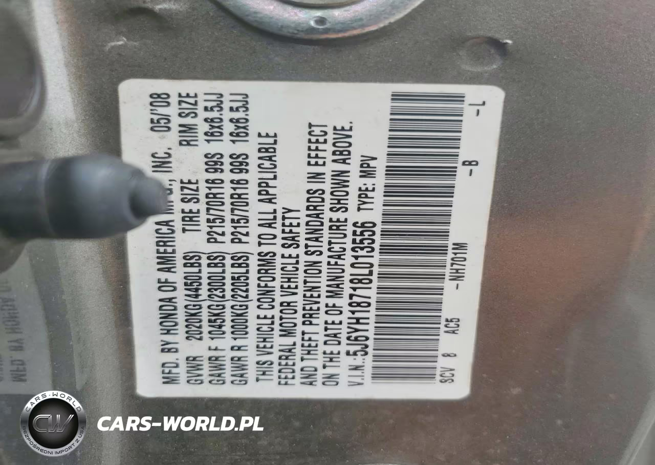 2008 Honda Element Ex VIN:5J6YH18718L013556 - 13