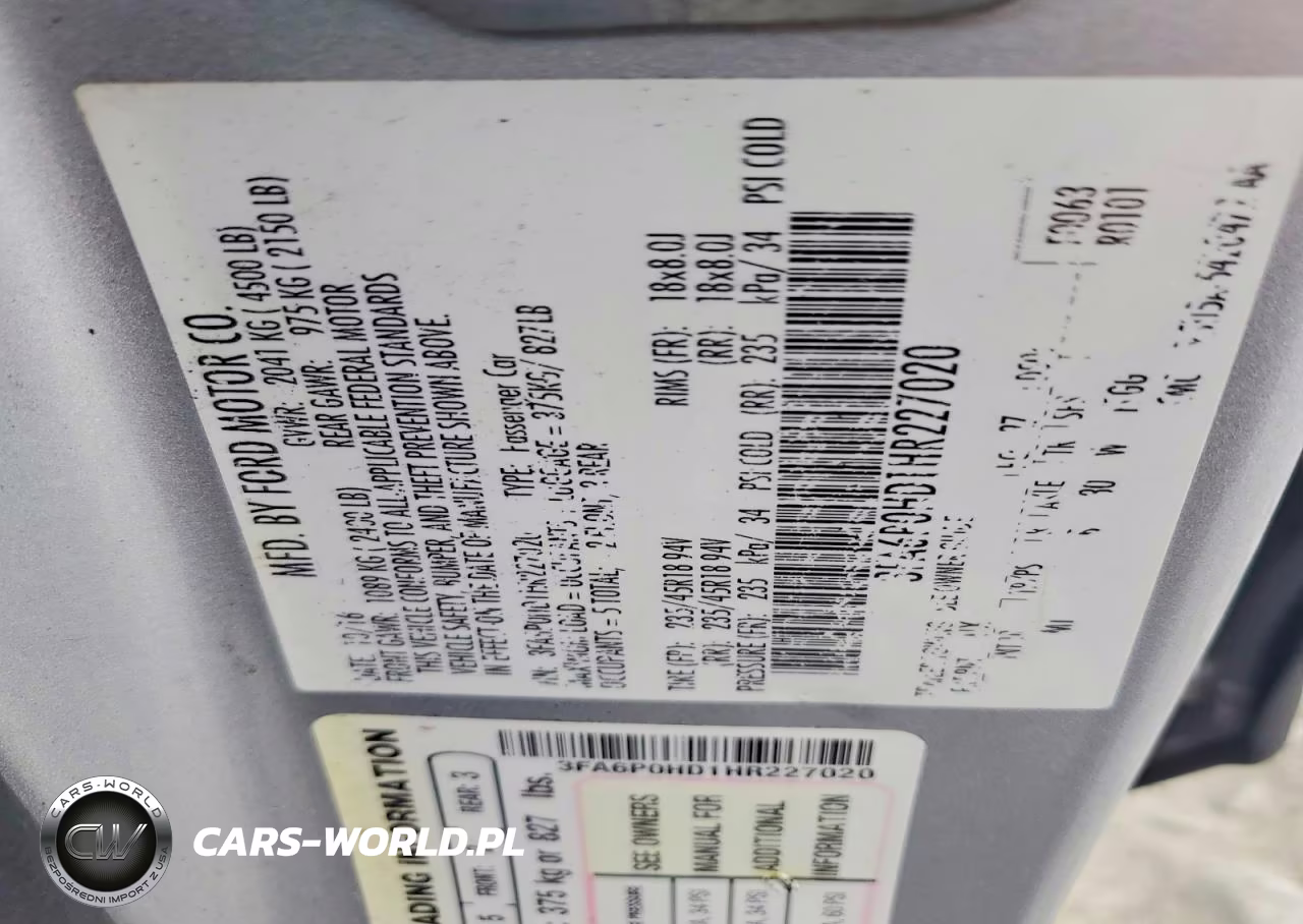 2017 Ford Fusion Se VIN:3FA6P0HD1HR227020 - 12