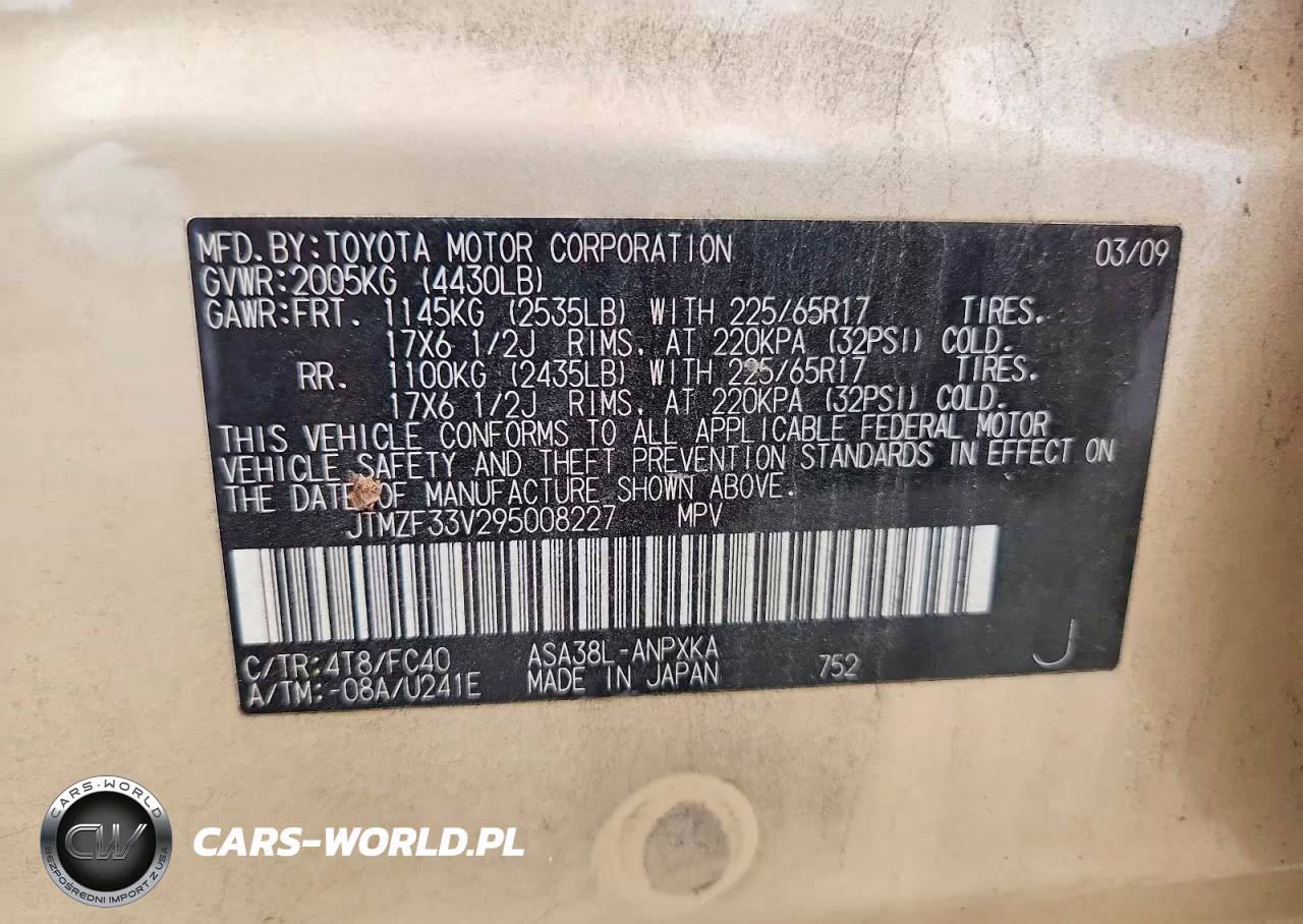 2009 Toyota Rav4 Base VIN:JTMZF33V295008227 - 14