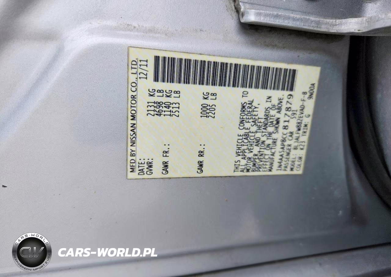 2012 Nissan Maxima VIN:1N4AA5AP8CC817879 - 12