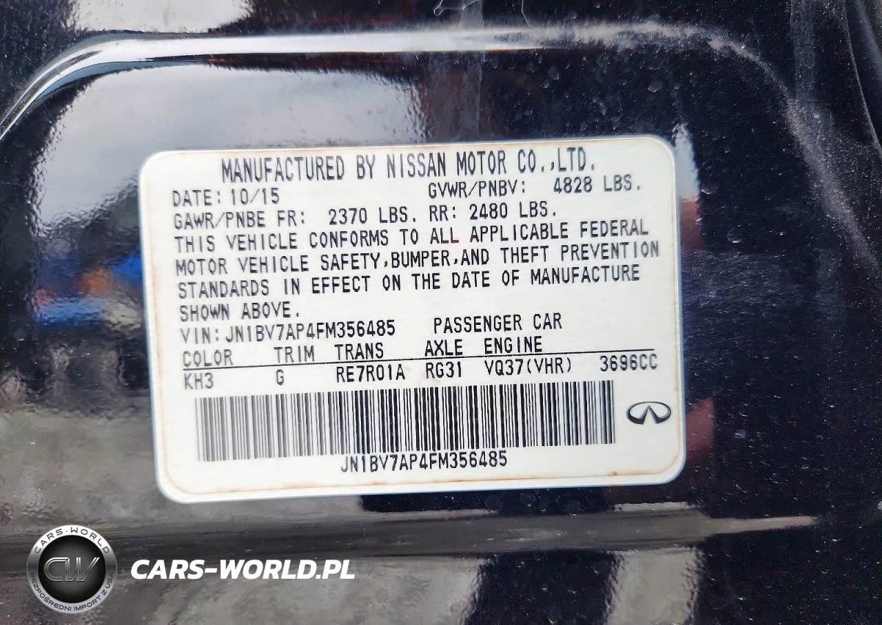 2015 Infiniti Q50 Premium VIN:JN1BV7AP4FM356485 - 13