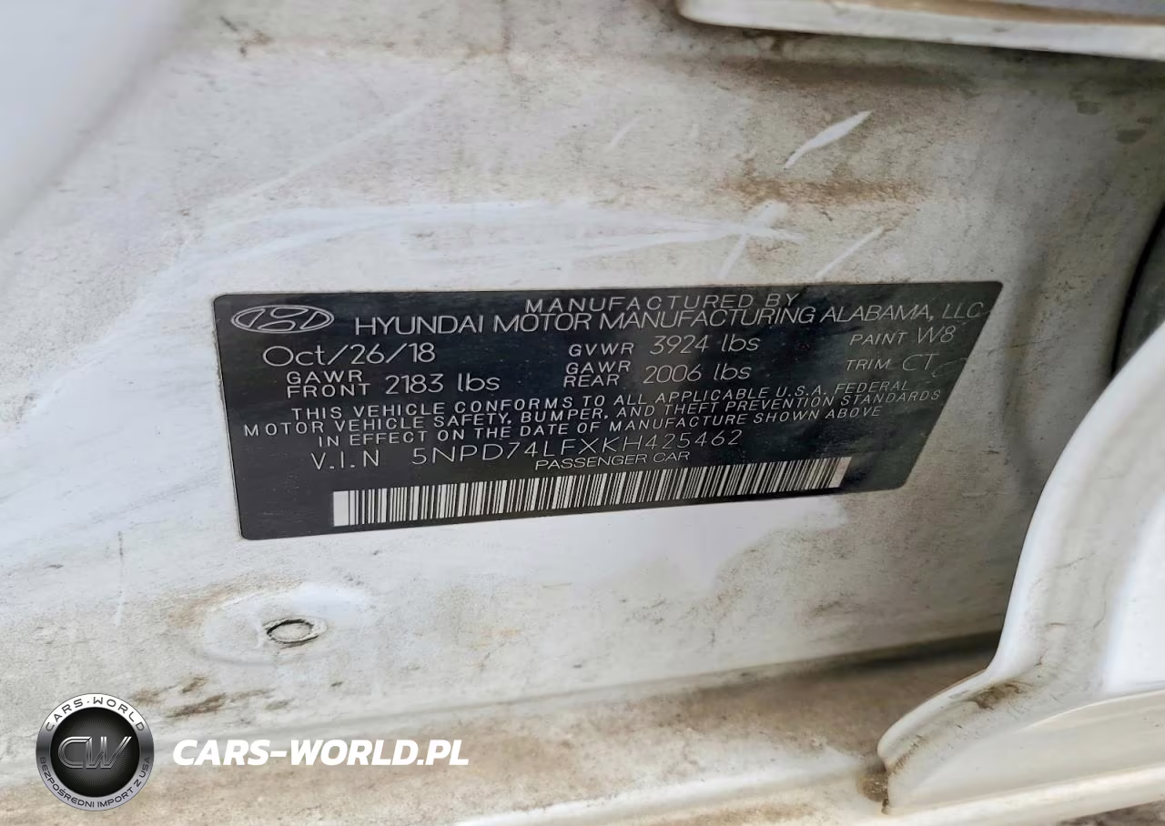 2019 Hyundai Elantra Se VIN:5NPD74LFXKH425462 - 12