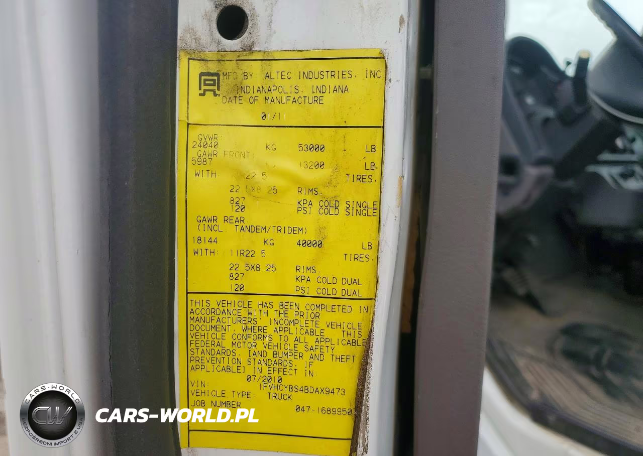 2011 Freightliner Business Class M2 Bucket Truck VIN:1FVHCYBS4BDAX9473 - 12