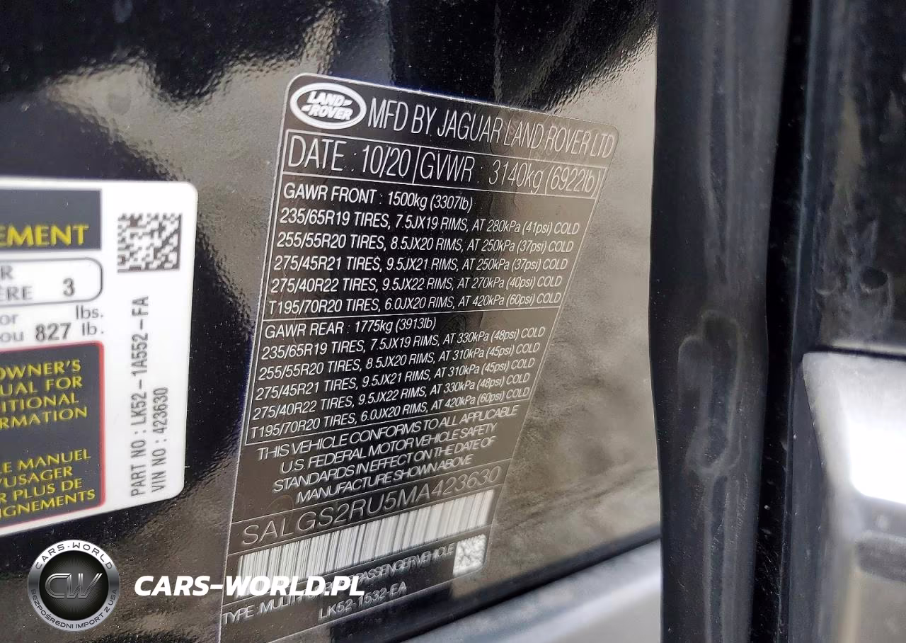 2021 Land Rover Range Rover Hse Westminster Edition VIN:SALGS2RU5MA423630 - 13
