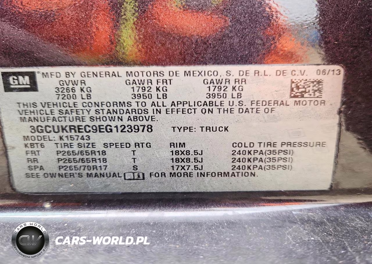 2014 Chevrolet Silverado K1500 Lt VIN:3GCUKREC9EG123978 - 12