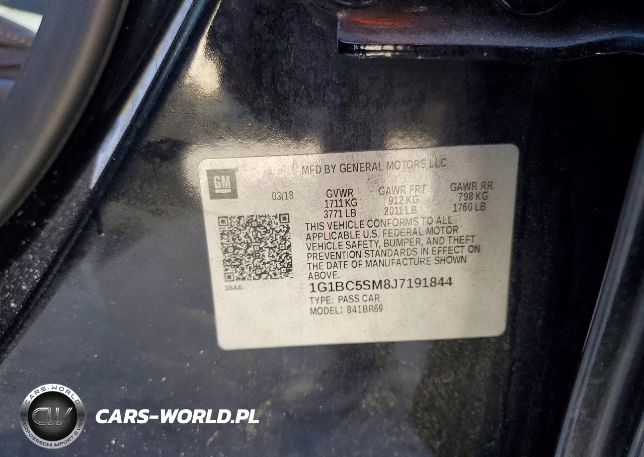 2018 Chevrolet Cruze Ls VIN:1G1BC5SM8J7191844 - 12