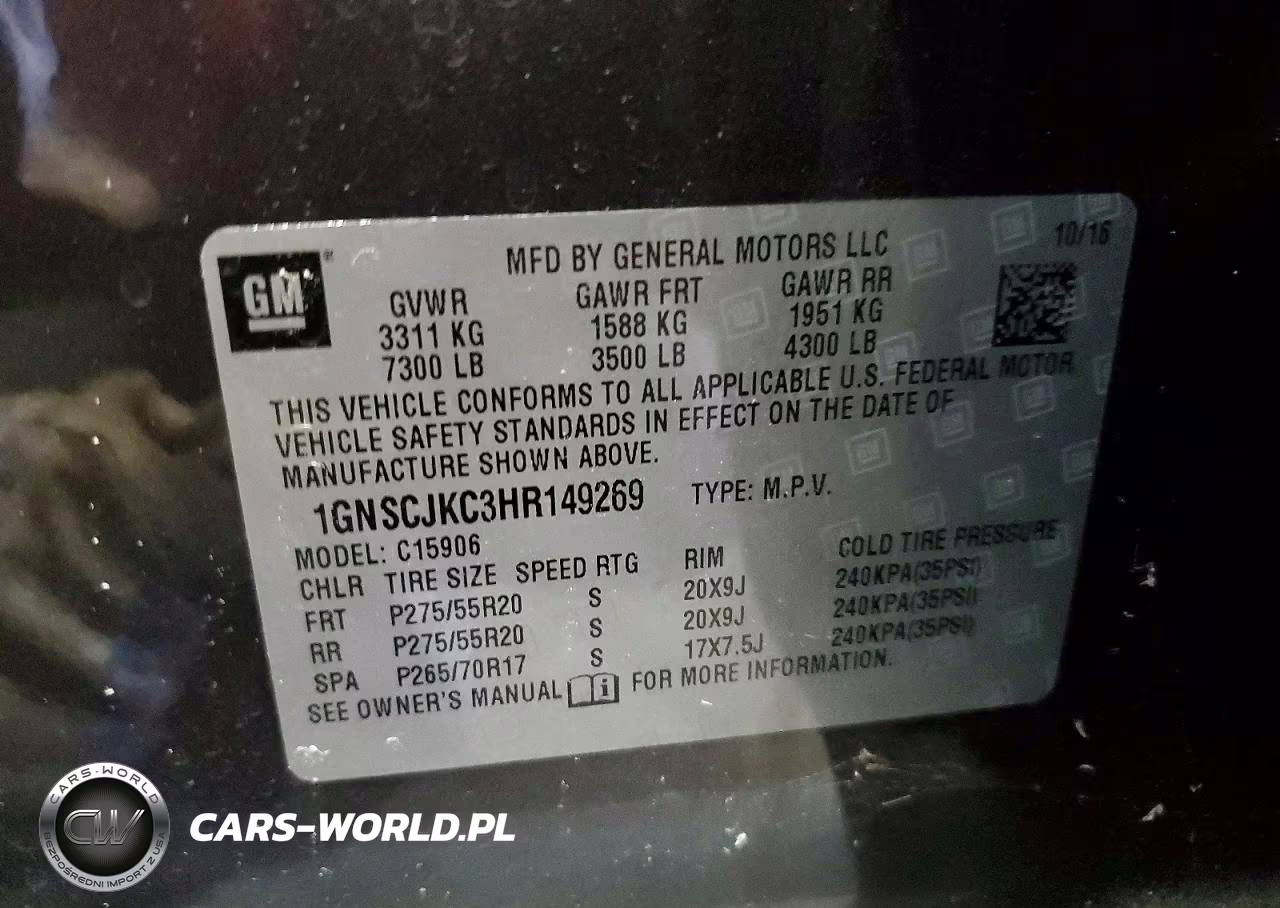 2017 Chevrolet Suburban C1500 Premier VIN:1GNSCJKC3HR149269 - 13