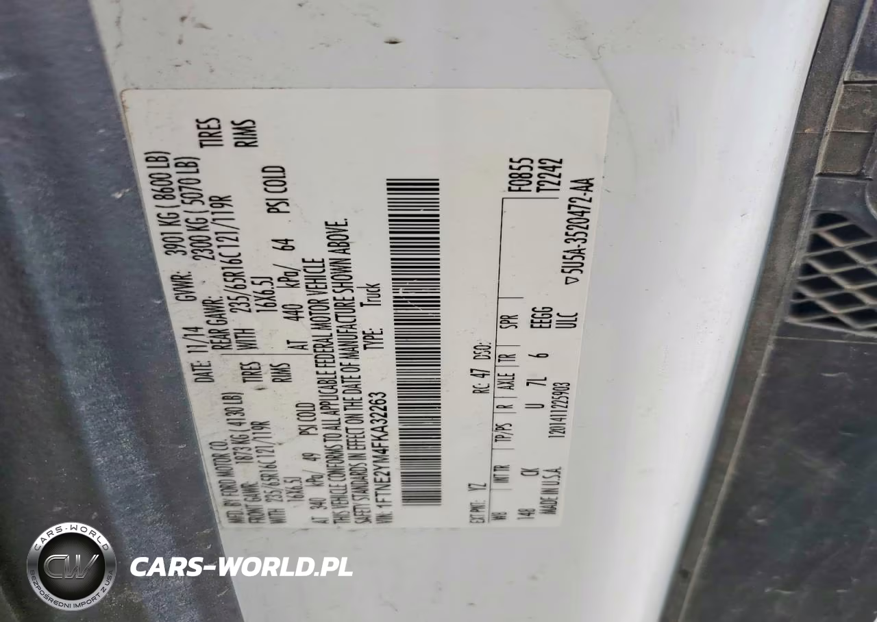 2015 Ford Transit T-150 VIN:1FTNE2YM4FKA32263 - 13