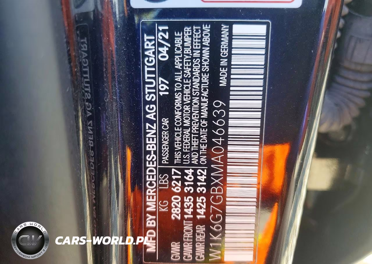 2021 Mercedes-Benz S 580 4Matic VIN:W1K6G7GBXMA046639 - 12