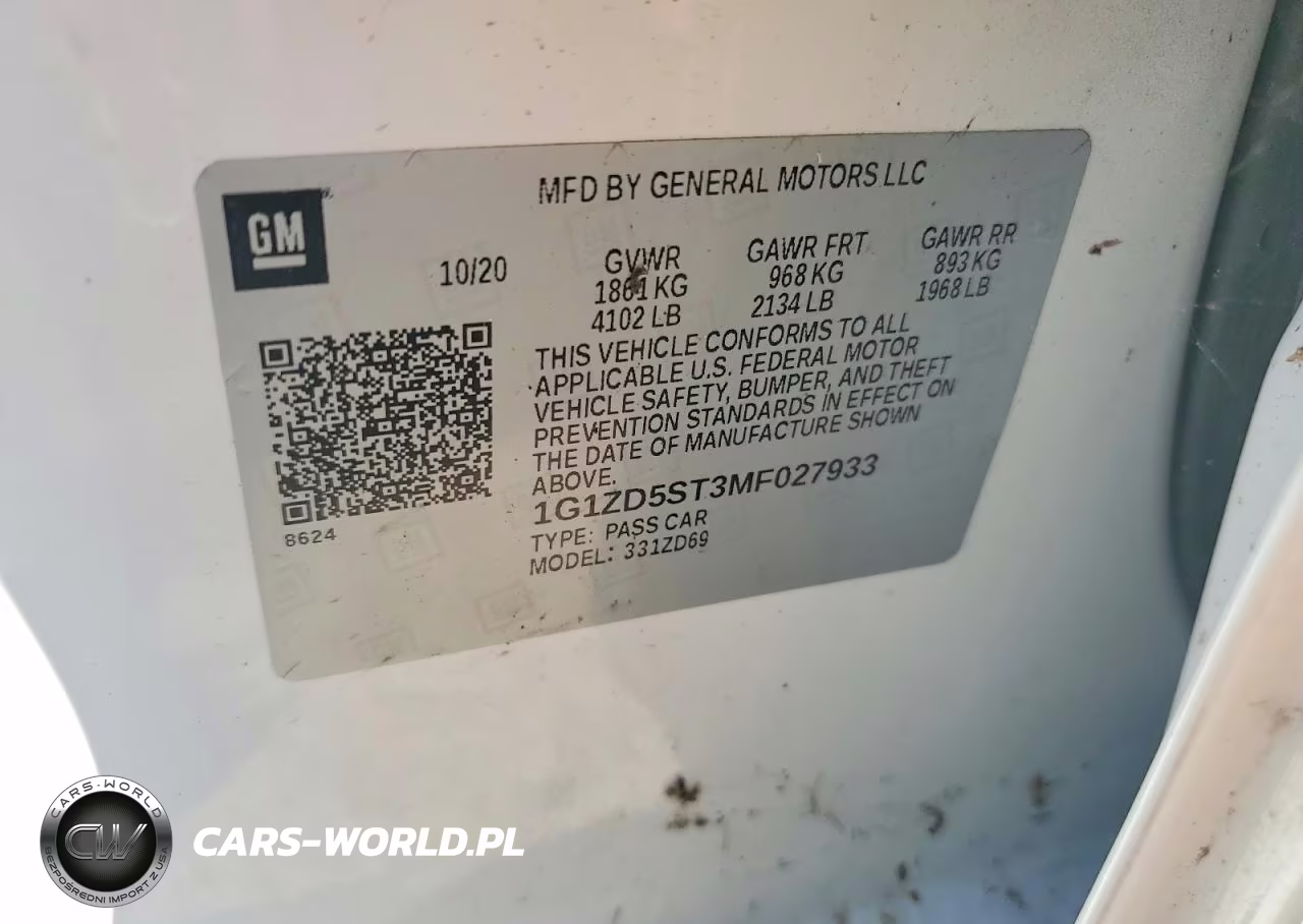 2021 Chevrolet Malibu Lt VIN:1G1ZD5ST3MF027933 - 12