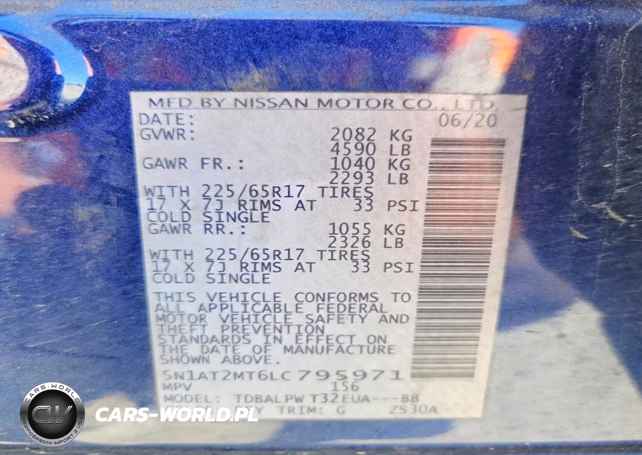 2020 Nissan Rogue S VIN:5N1AT2MT6LC795971 - 14