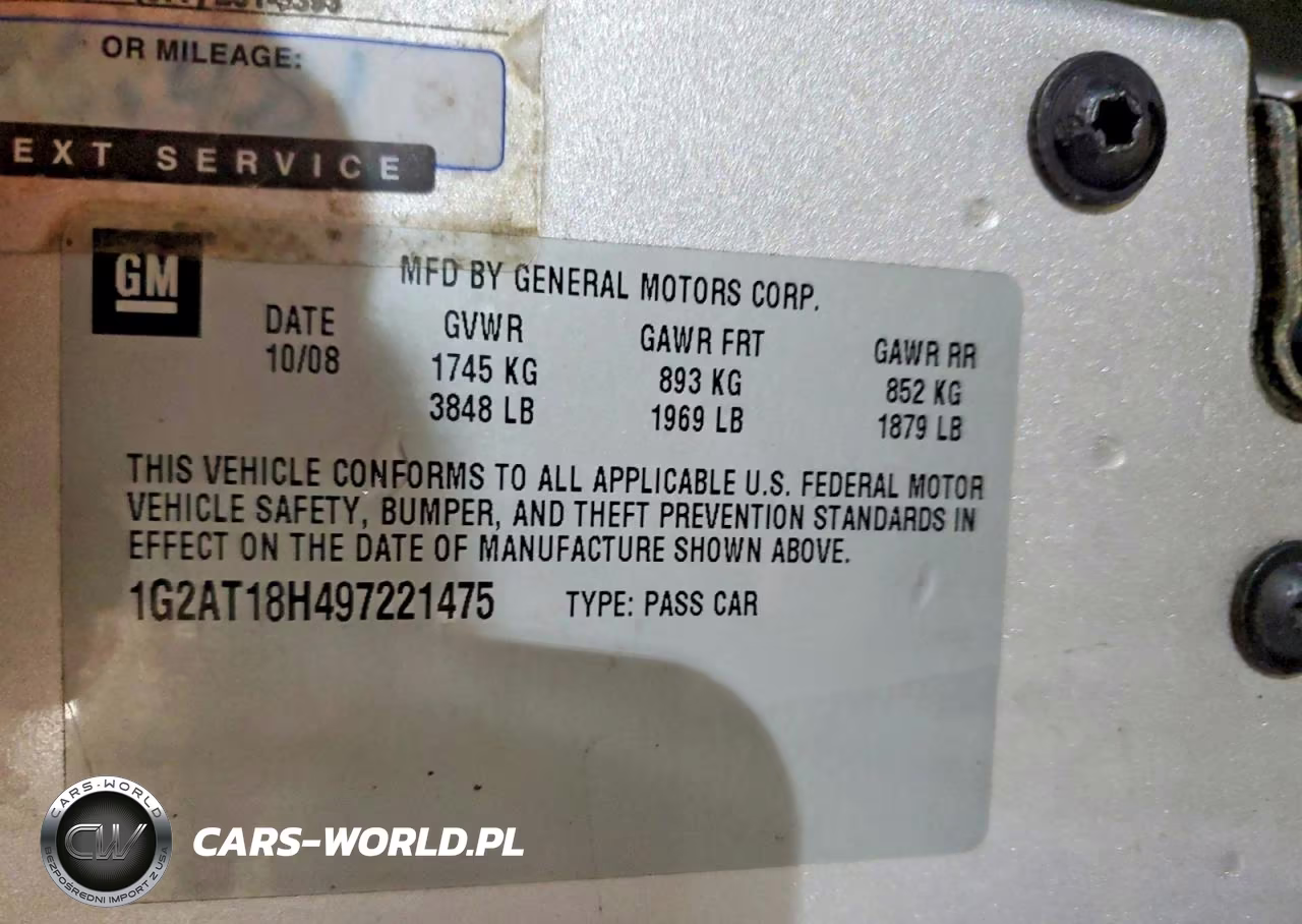 2009 Pontiac G5 Gt VIN:1G2AT18H497221475 - 12