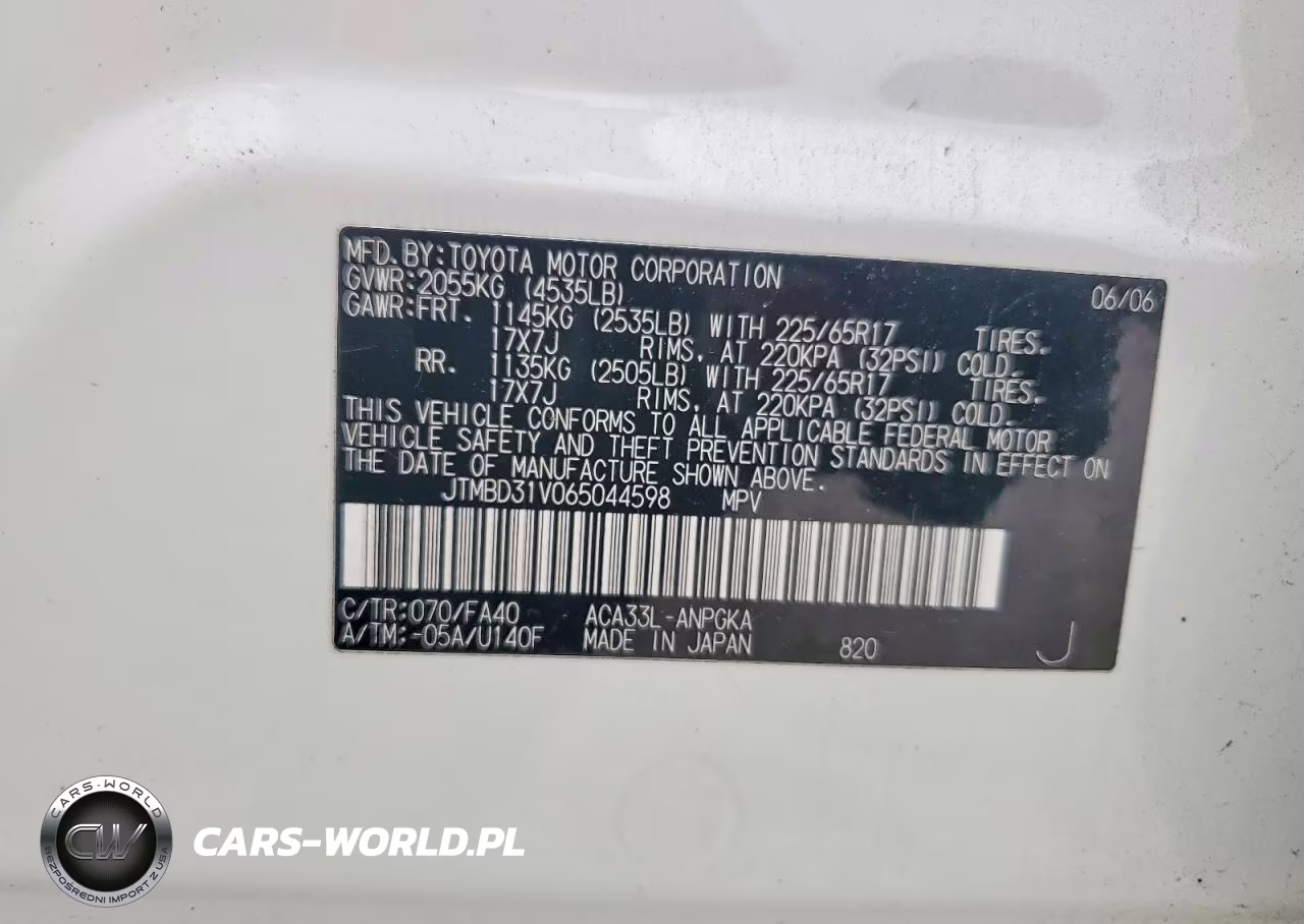 2006 Toyota Rav4 Limited VIN:JTMBD31V065044598 - 13