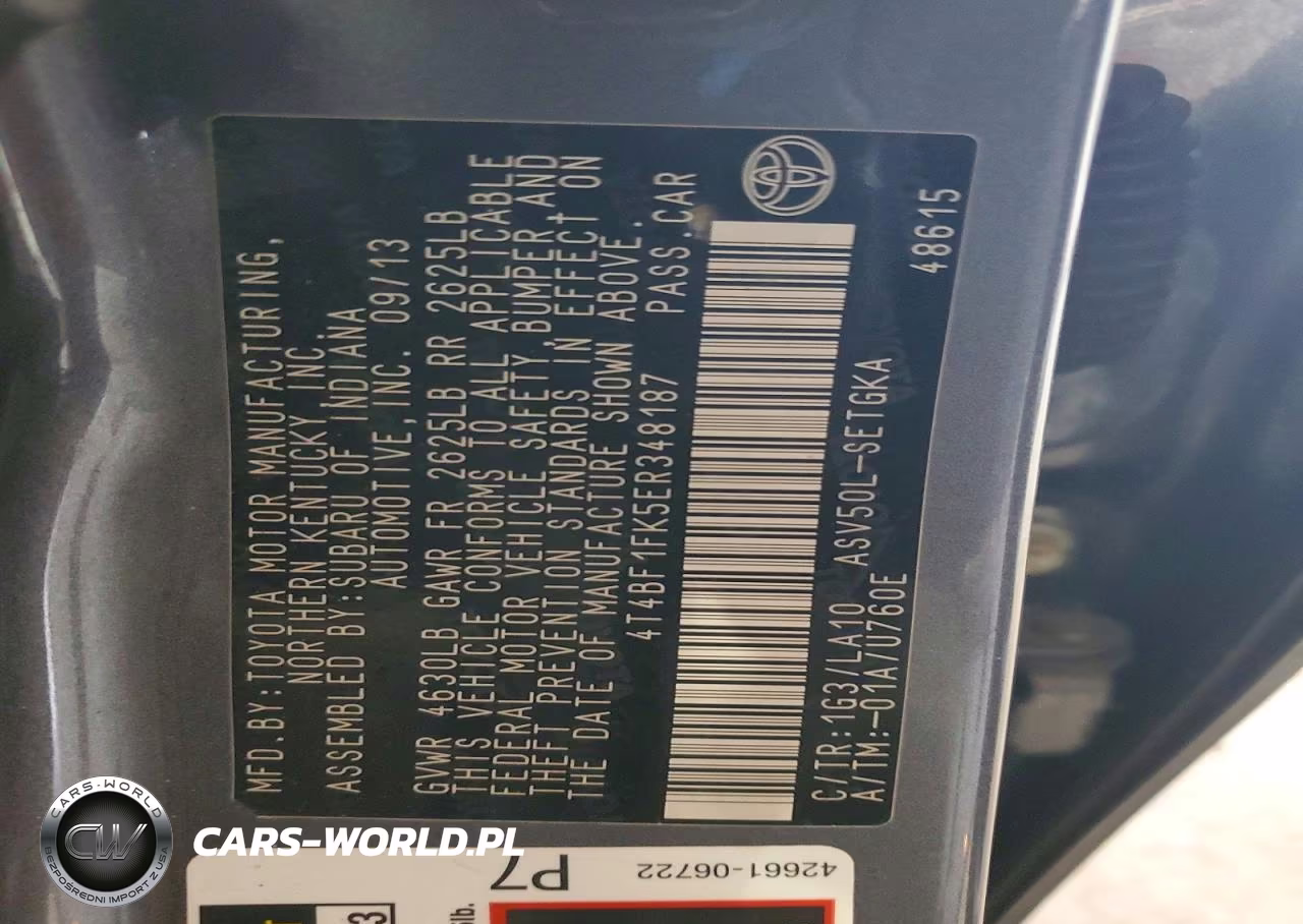 2014 Toyota Camry Xle VIN:4T4BF1FK5ER348187 - 12