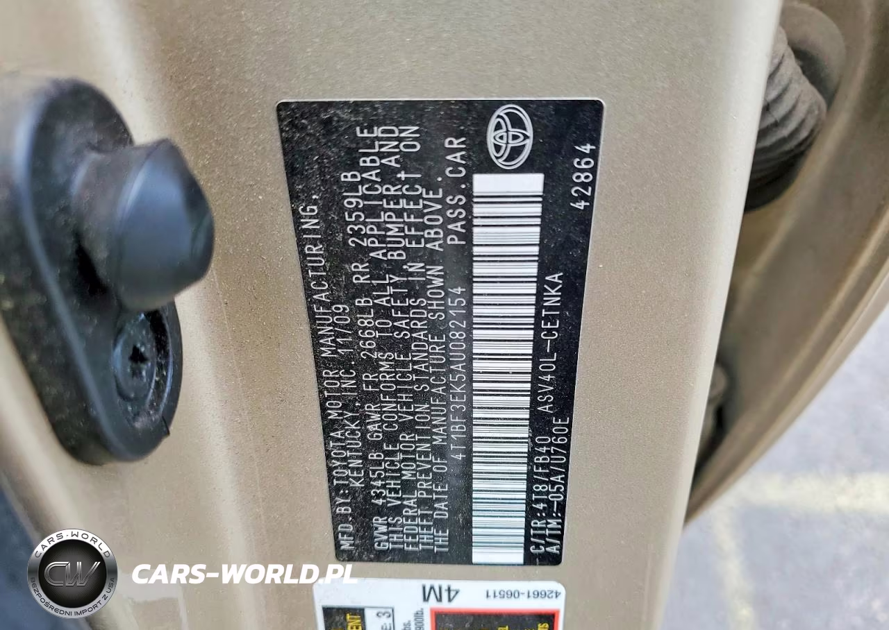 2010 Toyota Camry Le VIN:4T1BF3EK5AU082154 - 12