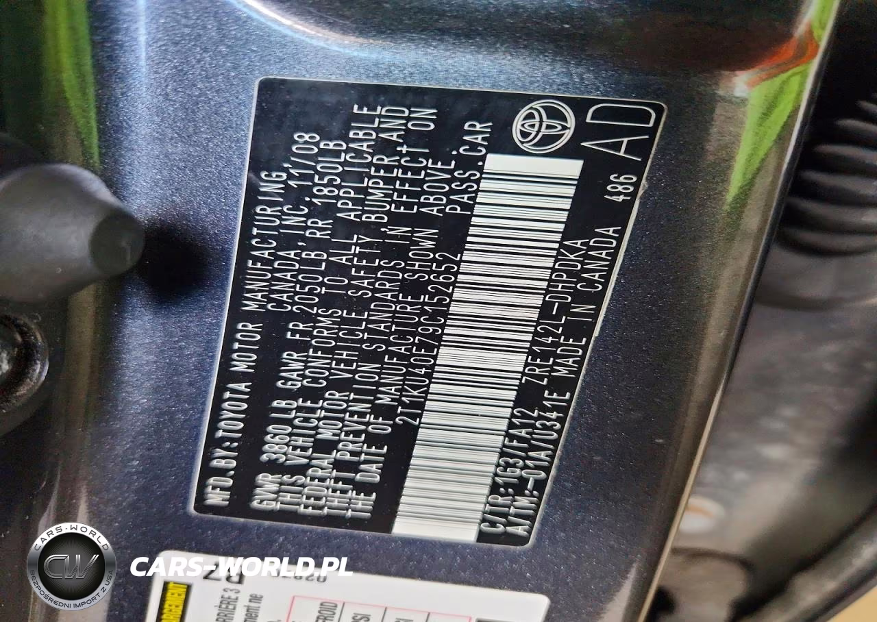 2009 Toyota Matrix Base VIN:2T1KU40E79C152652 - 12