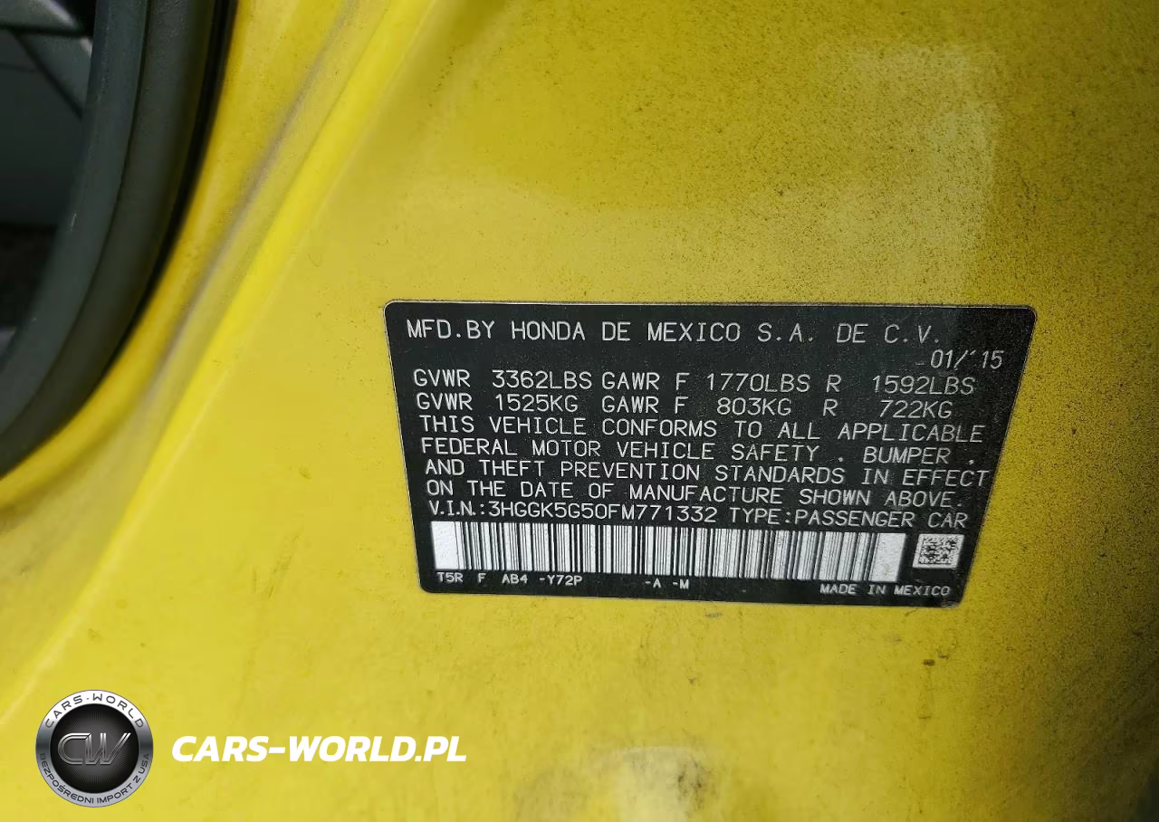 2015 Honda Fit Lx VIN:3HGGK5G50FM771332 - 12
