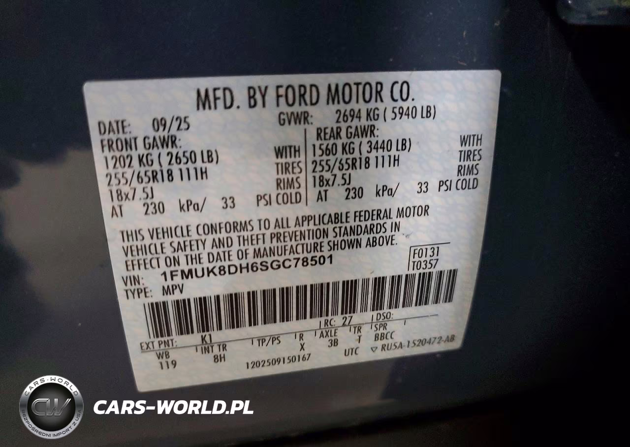 2025 Ford Explorer Active VIN:1FMUK8DH6SGC78501 - 13