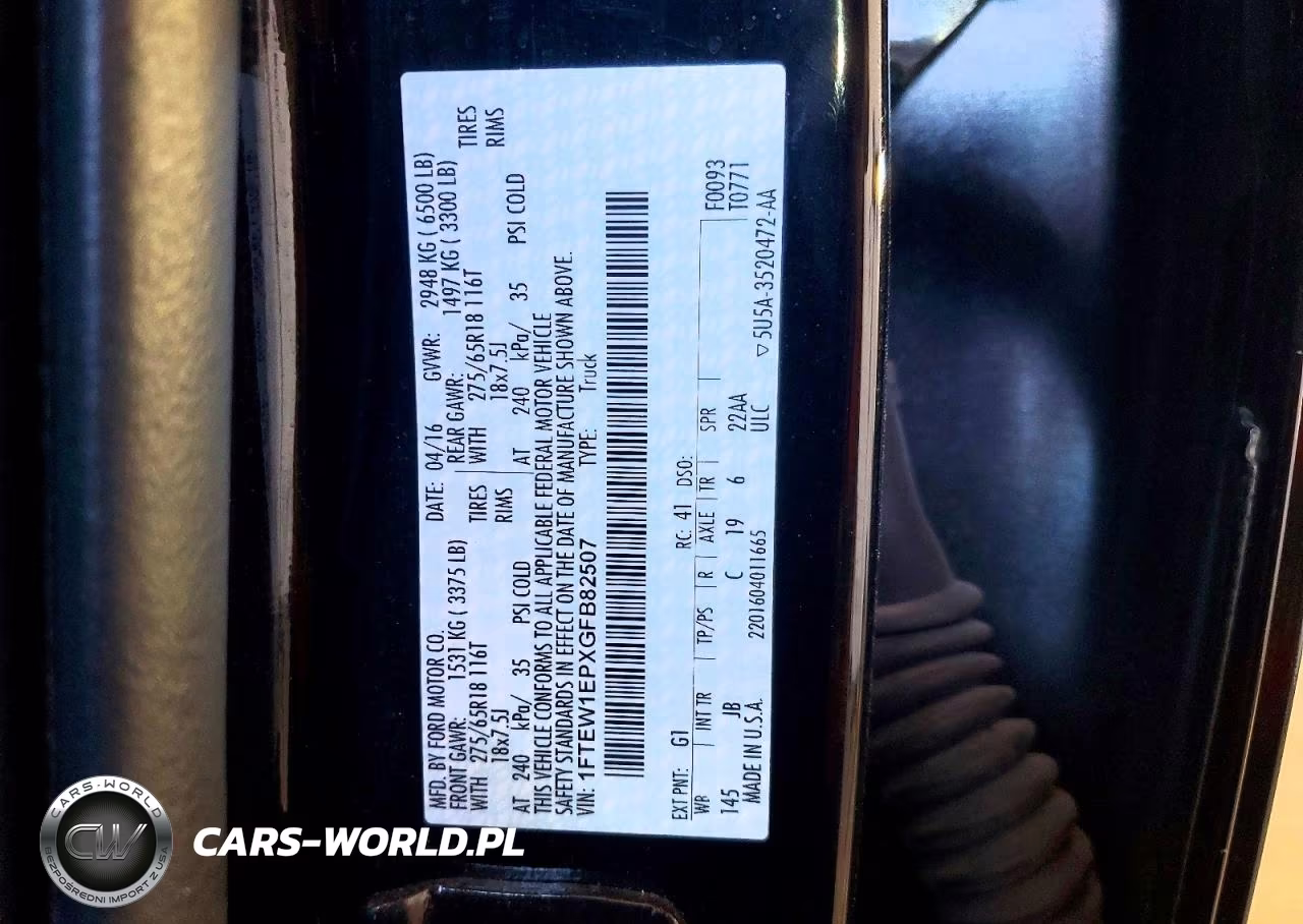 2016 Ford F150 Supercrew VIN:1FTEW1EPXGFB82507 - 12