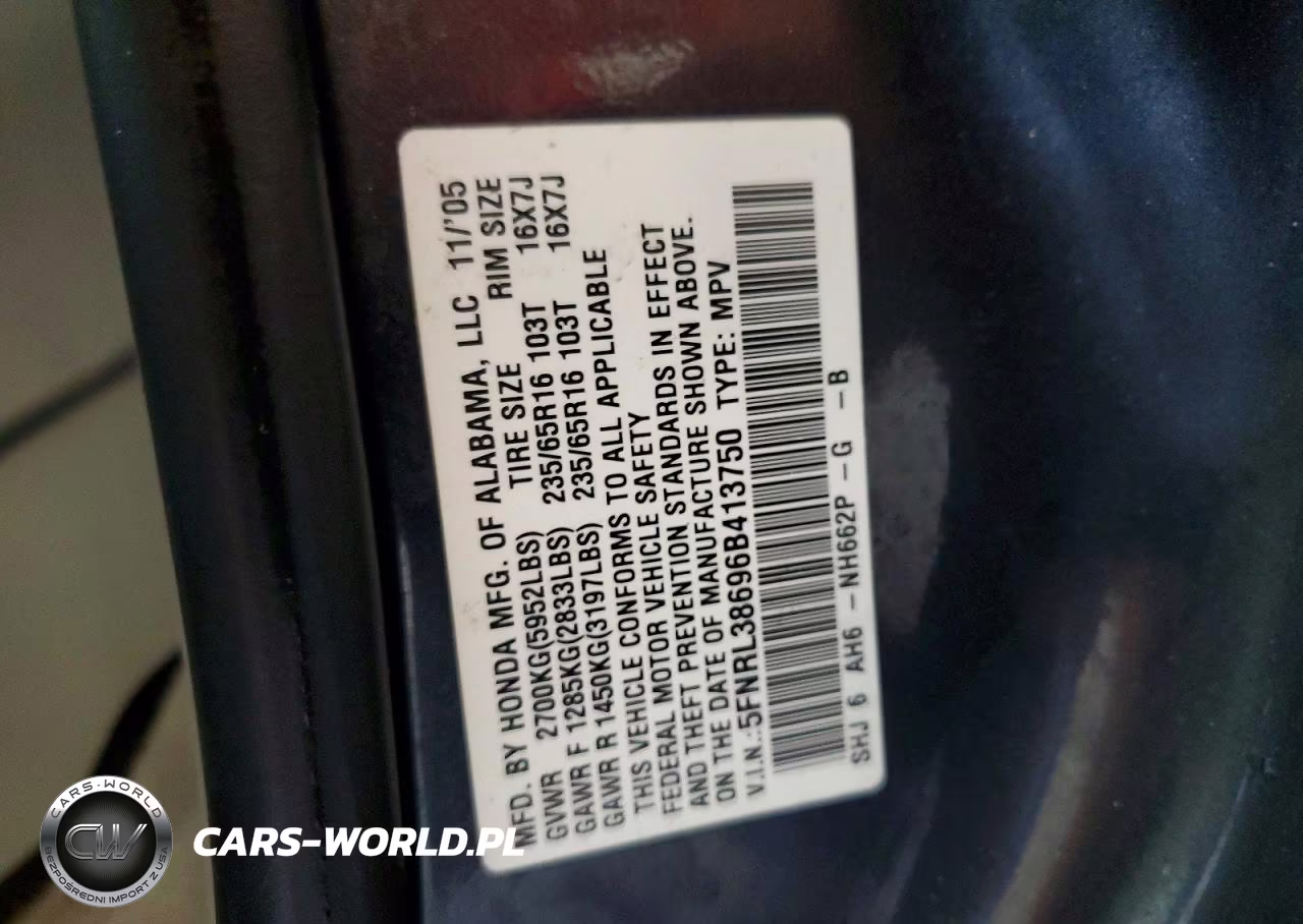 2006 Honda Odyssey Exl VIN:5FNRL38696B413750 - 13