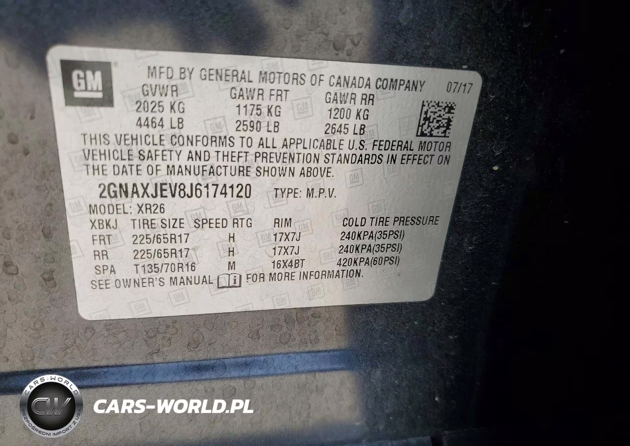 2018 Chevrolet Equinox Lt VIN:2GNAXJEV8J6174120 - 13