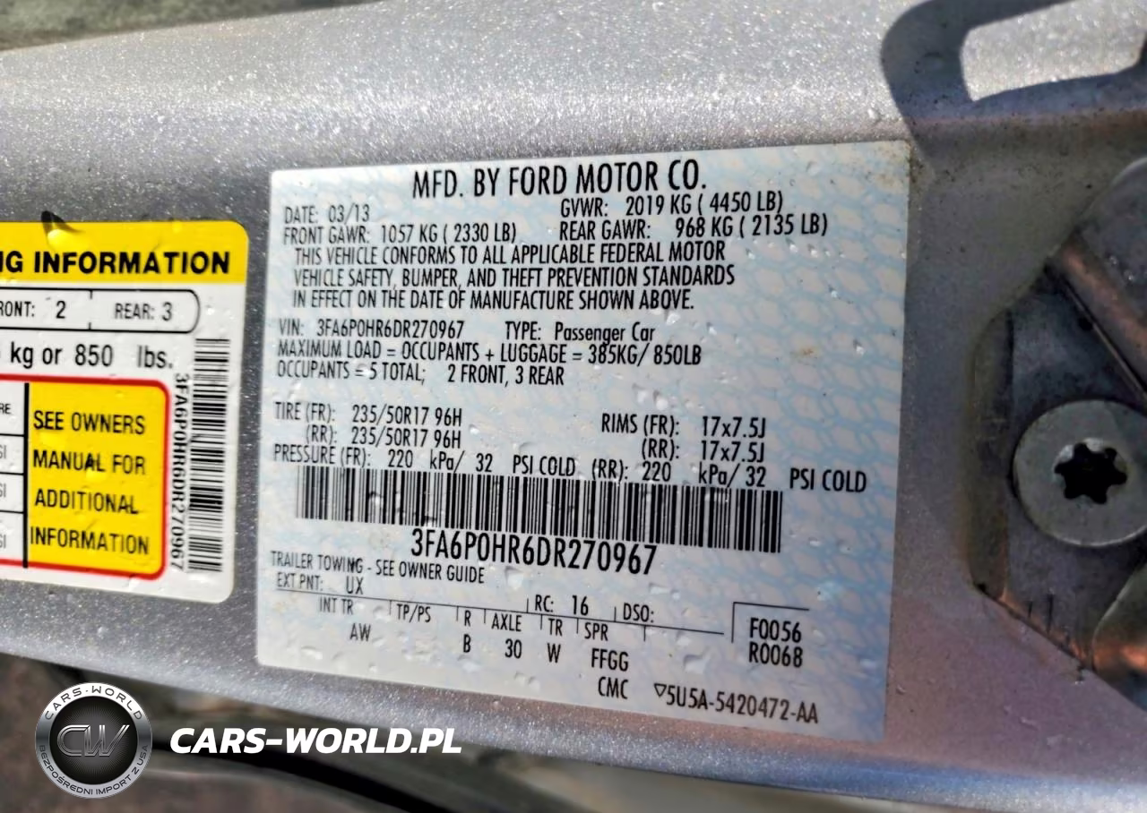 2013 Ford Fusion Se VIN:3FA6P0HR6DR270967 - 12