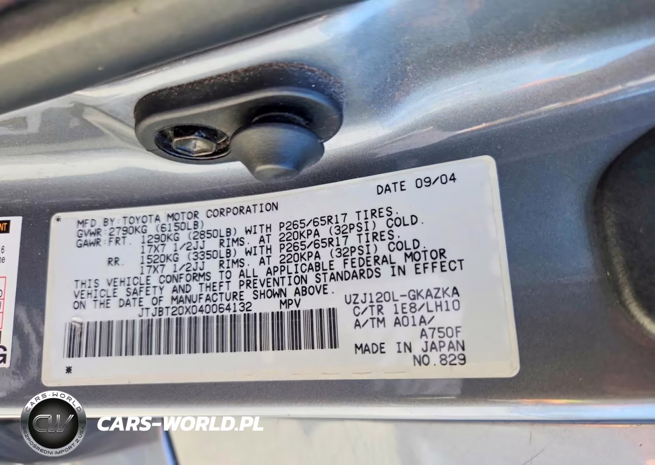 2004 Lexus Gx 470 VIN:JTJBT20X040064132 - 12