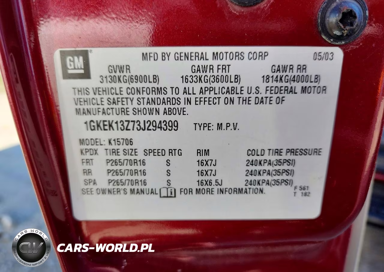 2003 GMC Yukon VIN:1GKEK13Z73J294399 - 13