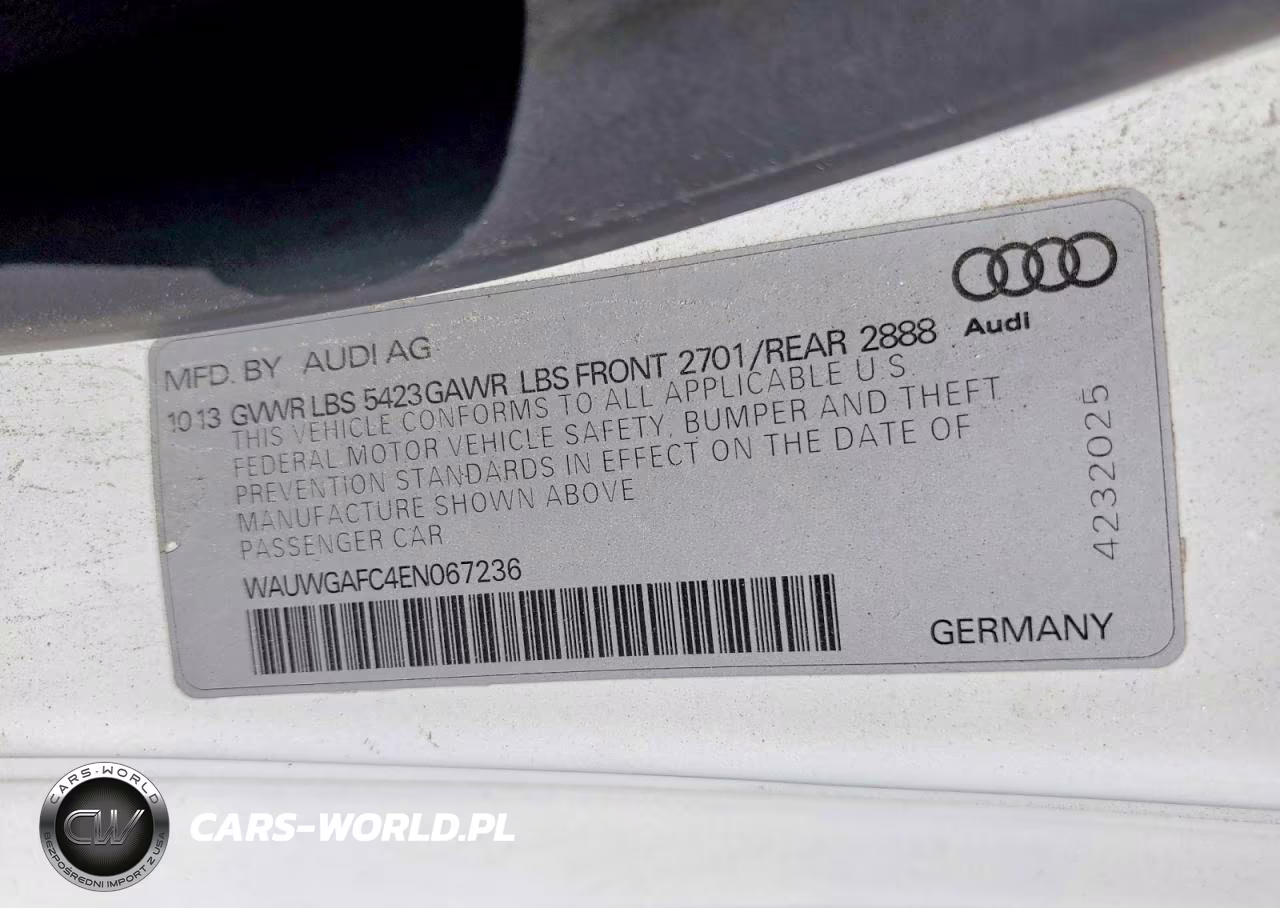 2014 Audi A7 Premium Plus VIN:WAUWGAFC4EN067236 - 13
