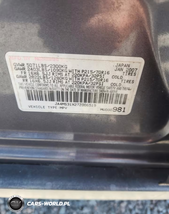 2007 Mitsubishi Outlander Es VIN:JA4MS31X27Z006519 - 13
