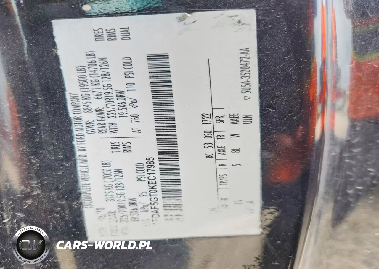 2019 Ford F550 Super Duty VIN:1FDAF5GT0KEC17985 - 10