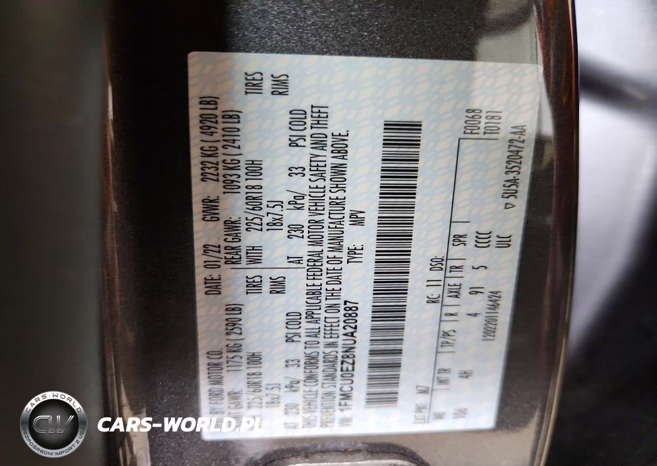 2022 Ford Escape Se VIN:1FMCU0EZ8NUA20887 - 14