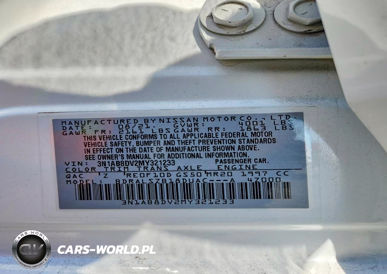 2021 Nissan Sentra Sr VIN:3N1AB8DV2MY321233 - 12