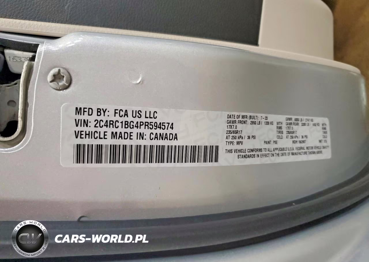 2023 Chrysler Pacifica VIN:2C4RC1BG4PR594574 - 13