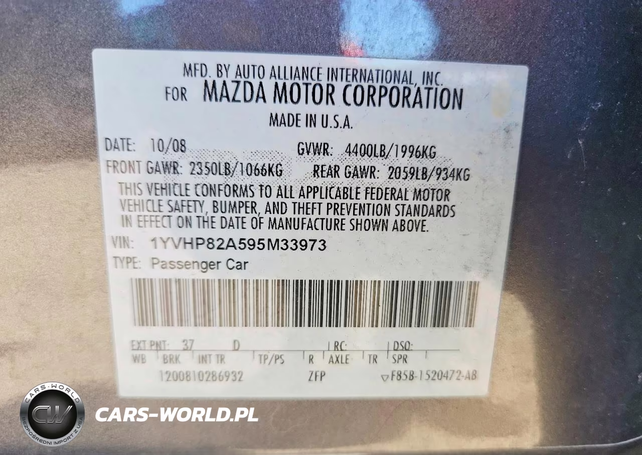 2009 Mazda 6 I VIN:1YVHP82A595M33973 - 12