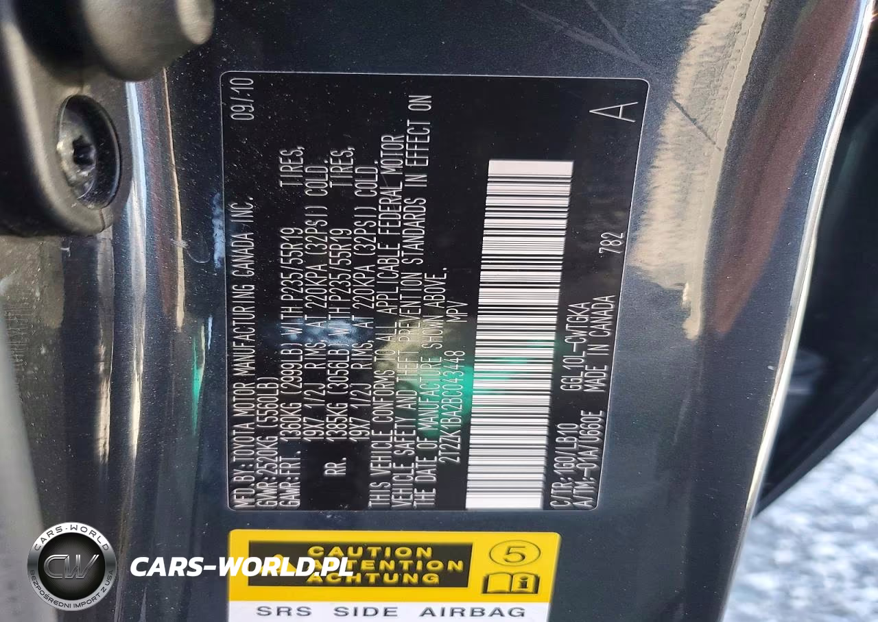 2011 Lexus Rx 350 VIN:2T2ZK1BA2BC043448 - 14