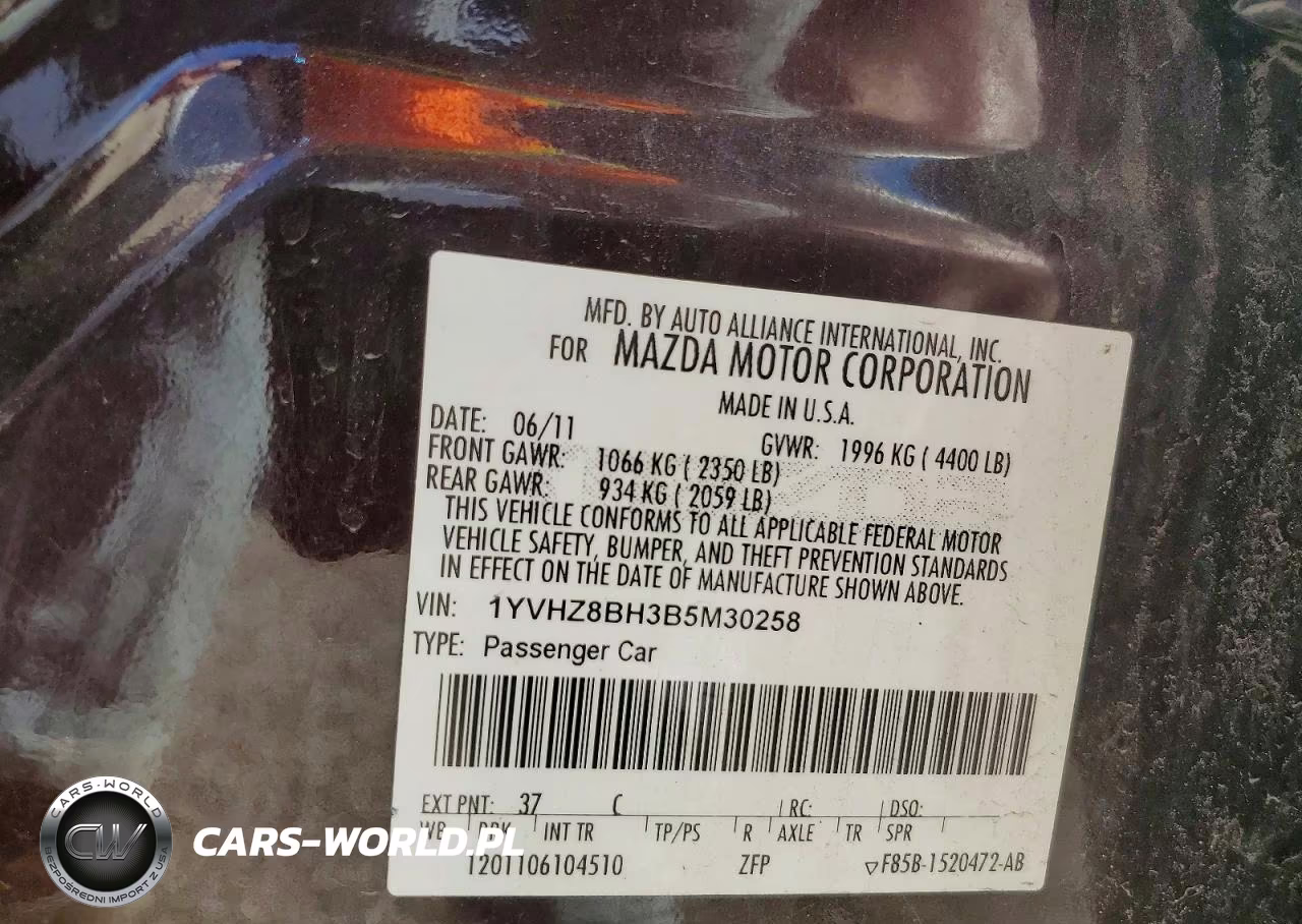 2011 Mazda 6 I VIN:1YVHZ8BH3B5M30258 - 12