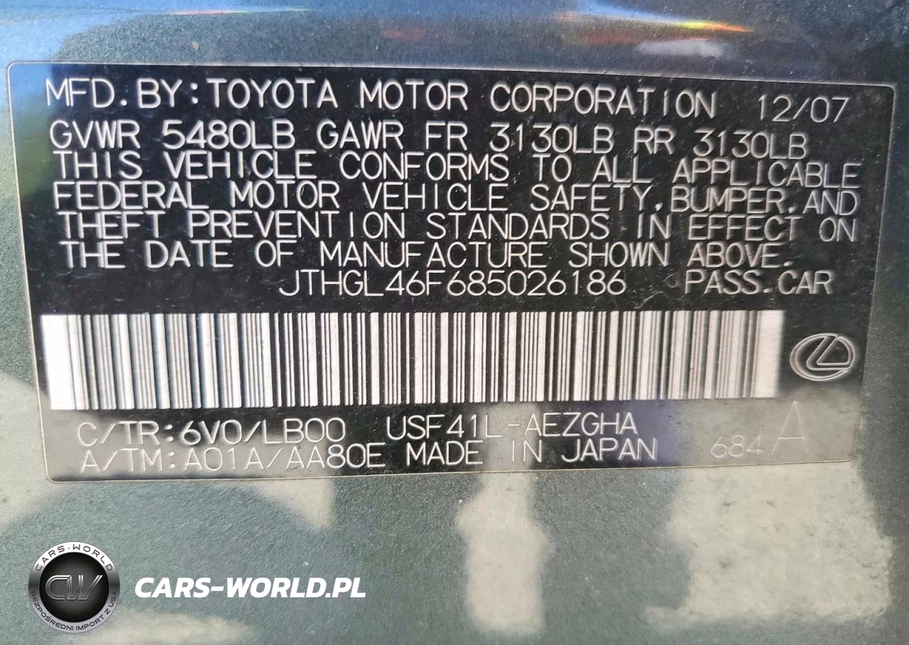 2008 Lexus Ls 460L VIN:JTHGL46F685026186 - 12
