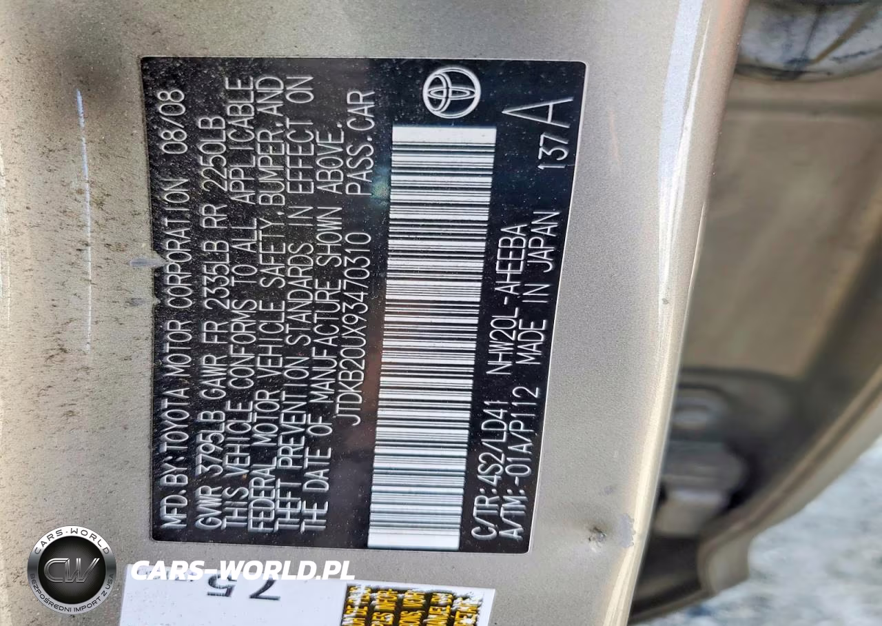2009 Toyota Prius Base VIN:JTDKB20UX93470310 - 12