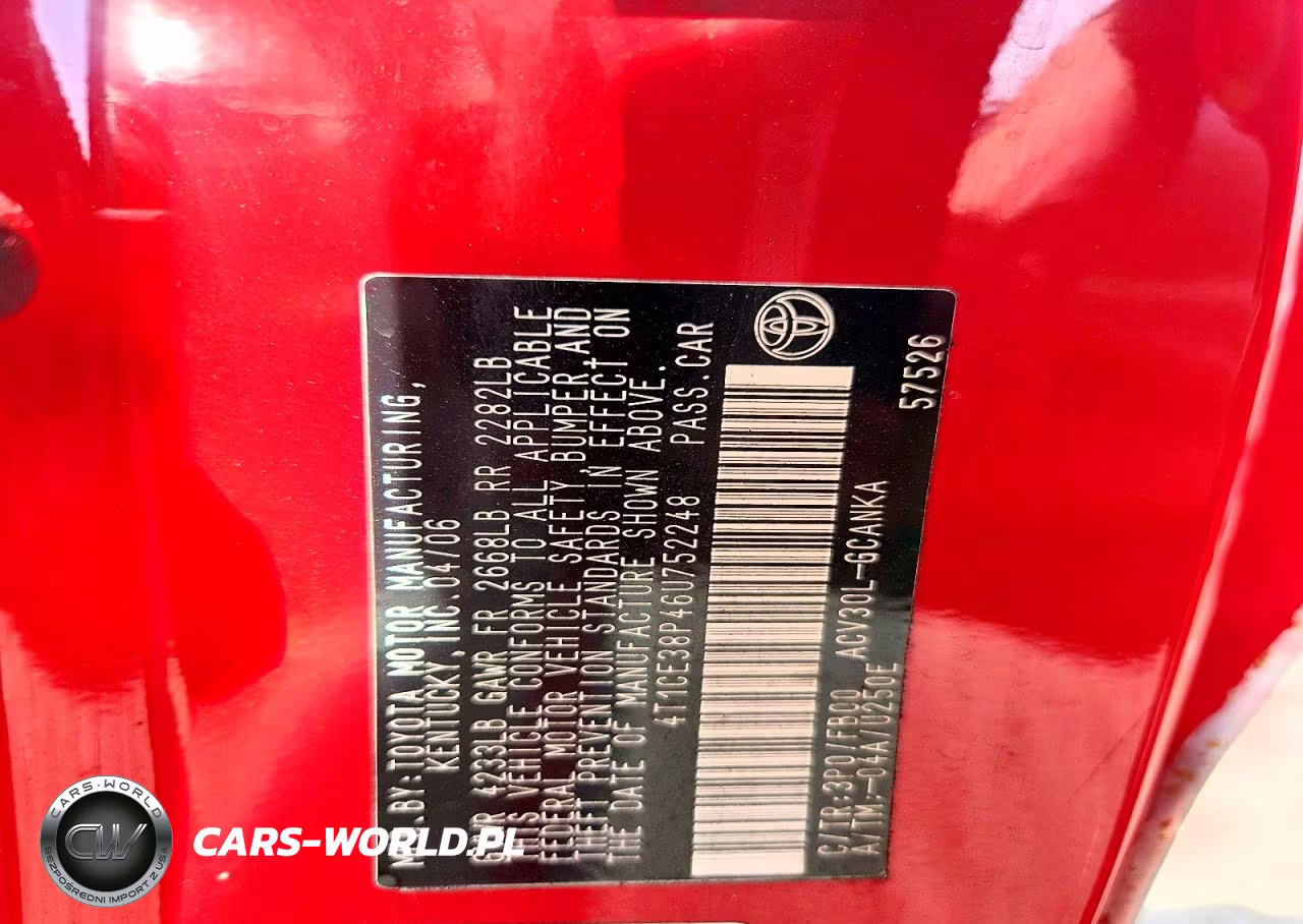 2006 Toyota Camry Solara Se VIN:4T1CE38P46U752248 - 12