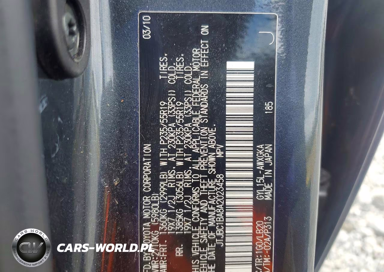 2010 Lexus Rx 450H VIN:JTJBC1BA8A2023458 - 13