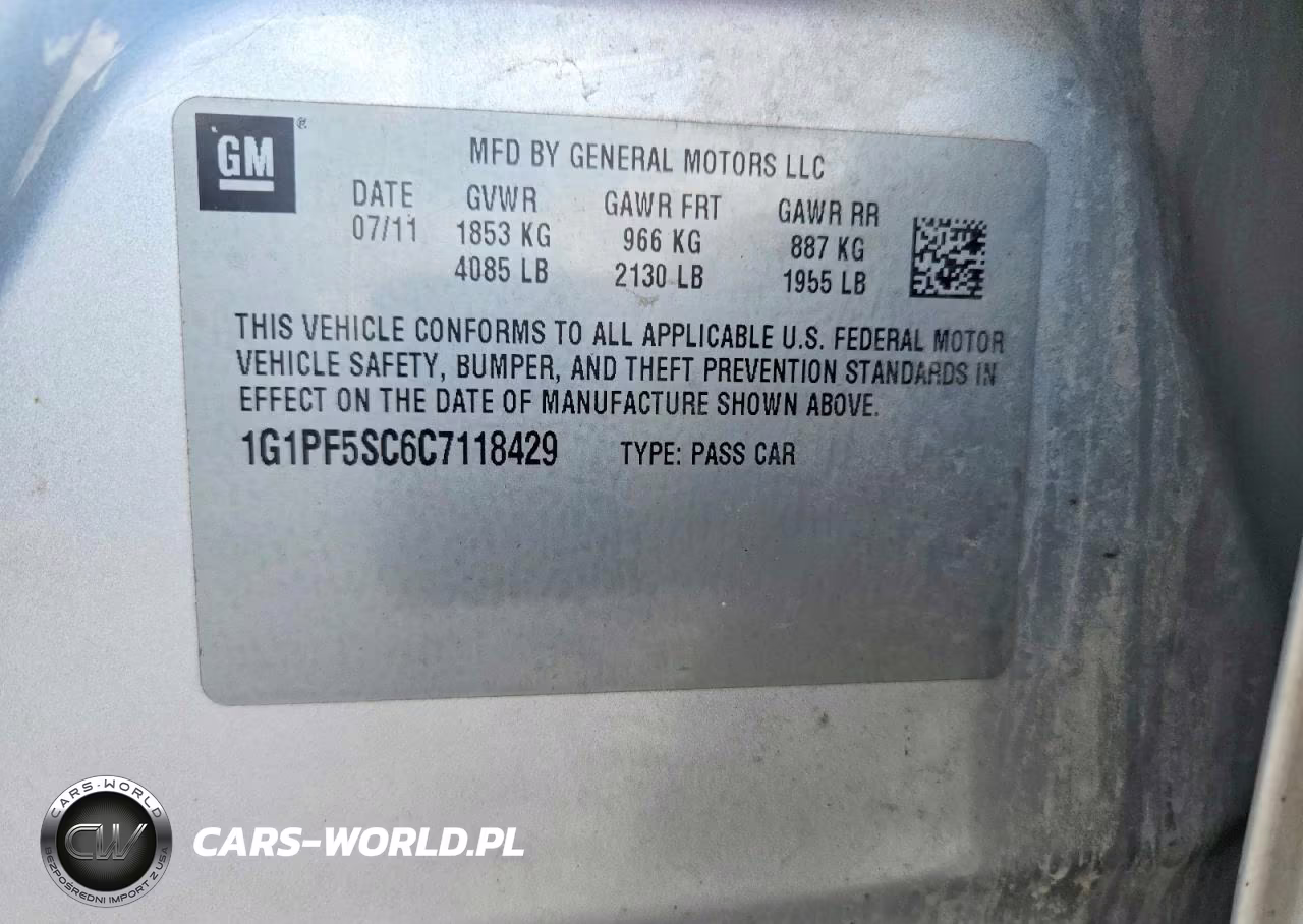 2012 Chevrolet Cruze Lt VIN:1G1PF5SC6C7118429 - 12