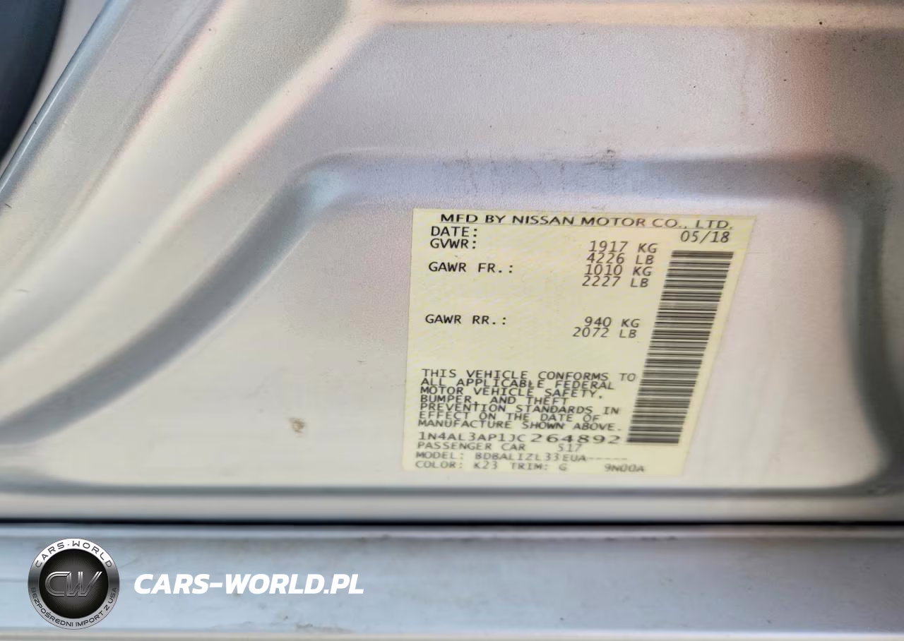 2018 Nissan Altima VIN:1N4AL3AP1JC264892 - 12