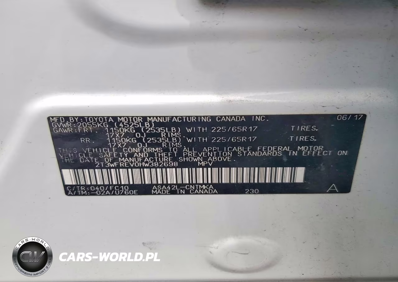 2017 Toyota Rav4 Xle VIN:2T3WFREV0HW382698 - 13